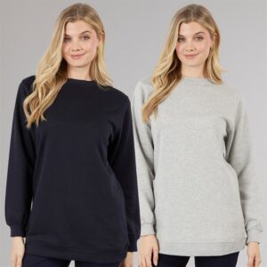 Womens Two Pack Longline Sweatshirts